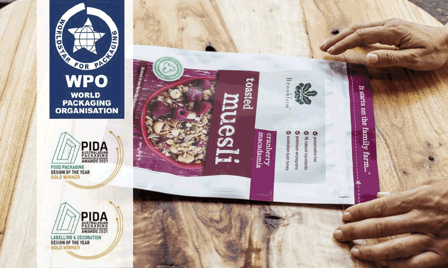 Brookfarm Awards for Roll 'N Recycle initiative