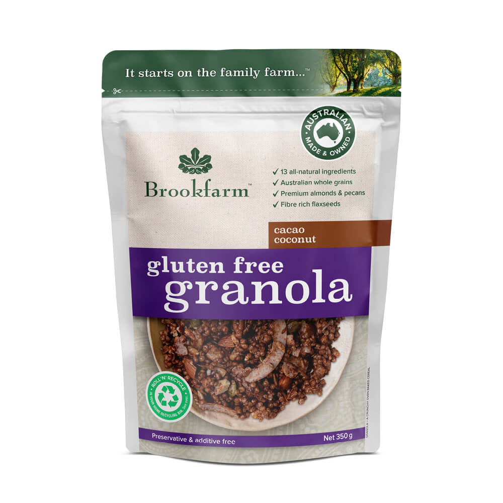 Gluten Free Cacao & Coconut Granola 350g - Brookfarm