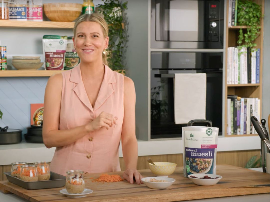 Everyday Gourmet Justine Schofield cooks up a storm with Brookfarm's muesli and granolas
