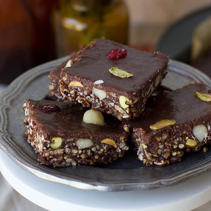 Muesli Hedgehog Slice, a healthier alternative to the traditional hedgehog slice - Brookfarm