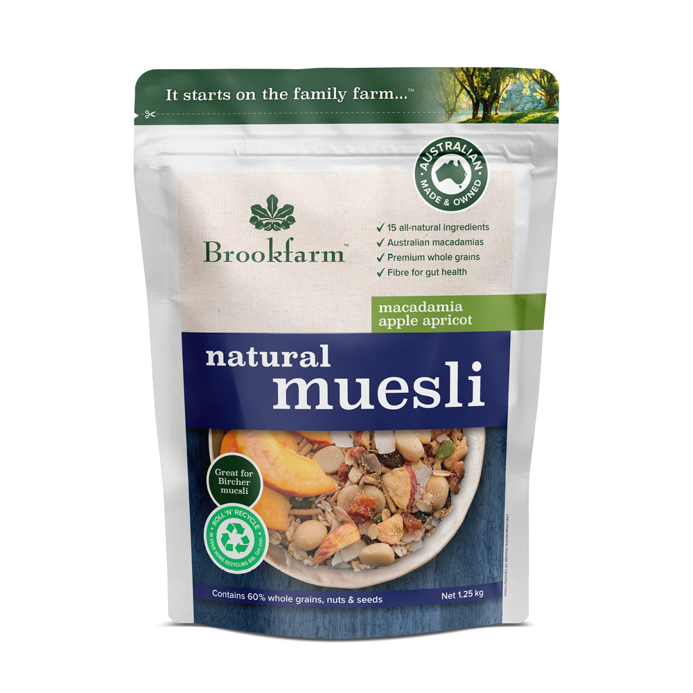 Natural Muesli Macadamia Apple & Apricot