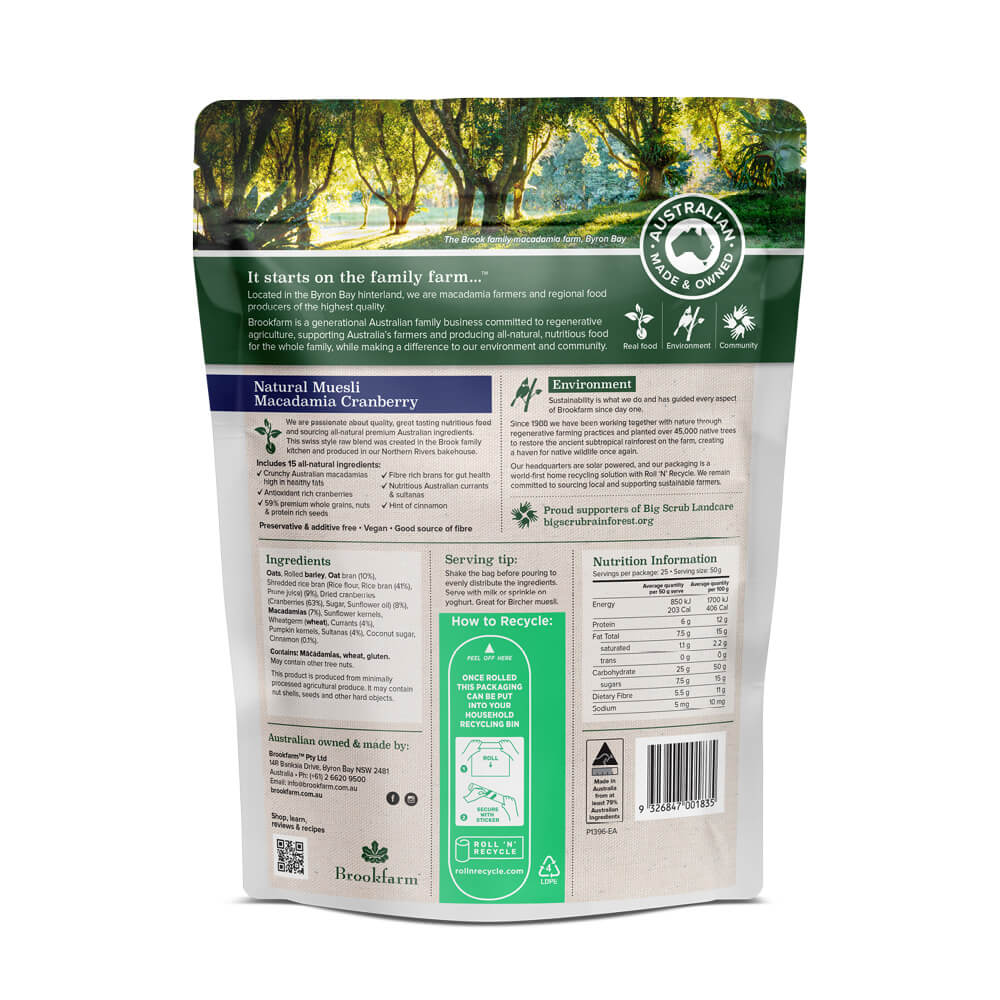 Natural Muesli Macadamia Cranberry