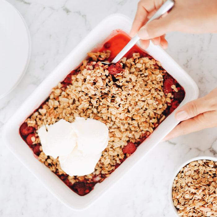 Raspberry Crisp with Nutty Granola