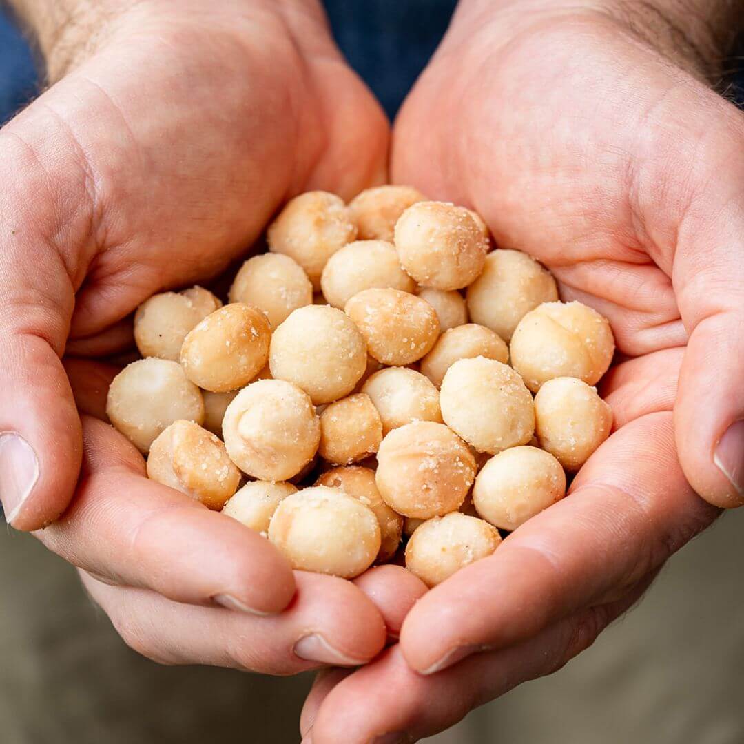 Oven Roasted Macadamias with Pink Lake Salt