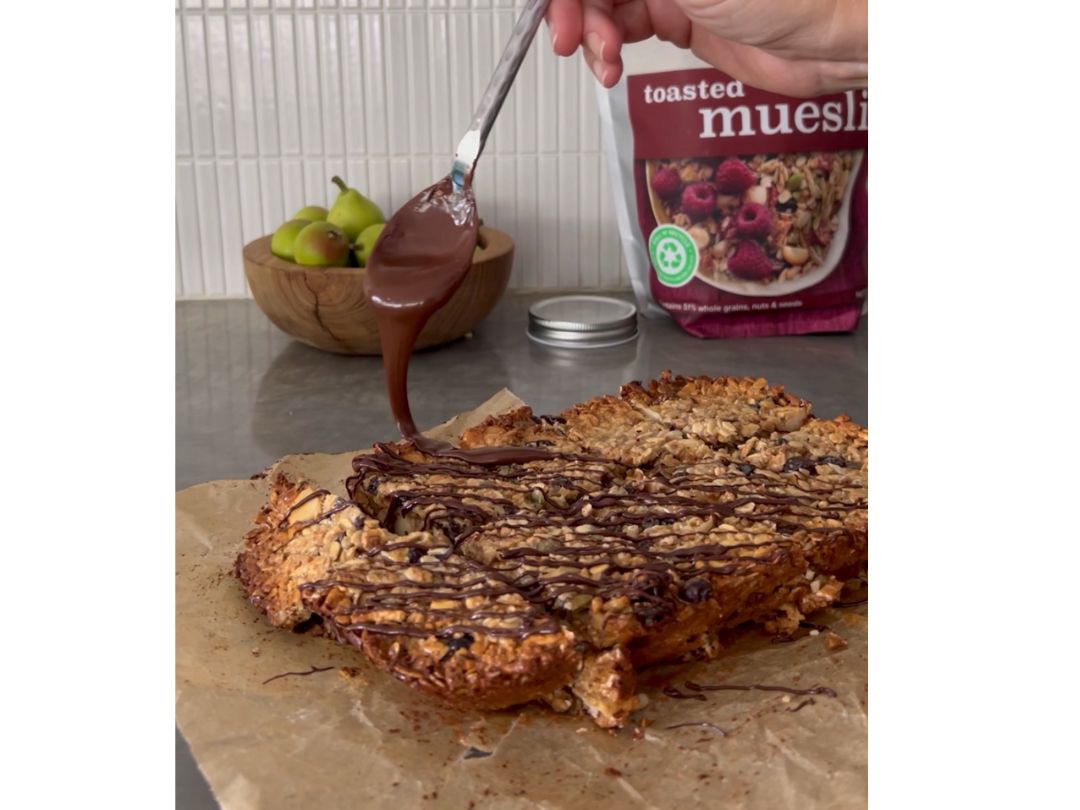 Macadamia and Cranberry Muesli Slice