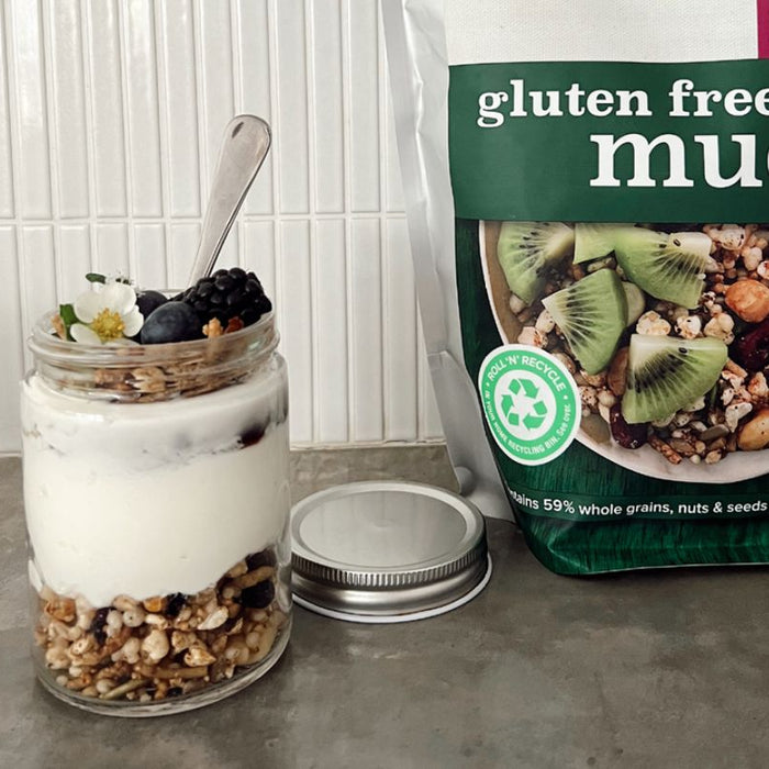 Yogurt Breakfast Jars The Beach People Brookfarm Healthy Recipe Breakfast Gluten Free