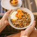 Toasted Macadamia Muesli with Apricot & Coconut bowl